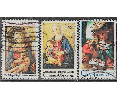 Amerikan Noel pota pulları değişik yıllar 18pul