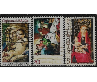 Amerikan Noel pota pulları değişik yıllar 18pul 2 2x