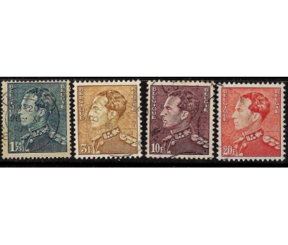 Belçika kralı leopold pulları 4pul sürekli posta 1 2x