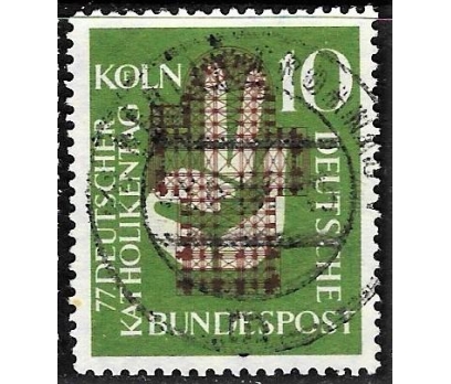 Federal Almanya 1956pulu tek pul damgalı tam seri
