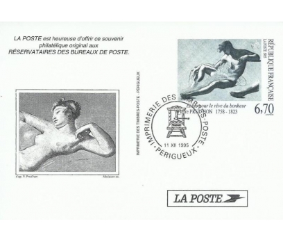 FRANSA 1995 RESSAM PİERRE PRUDON POSTA KARTI 1 2x