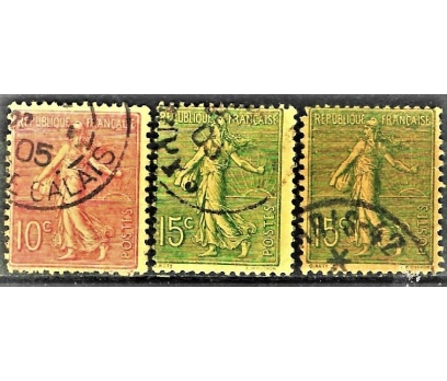 Fransız sürekli posta pulları 1903-1937 3pul 4$kat