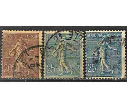 Fransız sürekli posta pulları 1903-1937 3pul 7$ k 1 2x