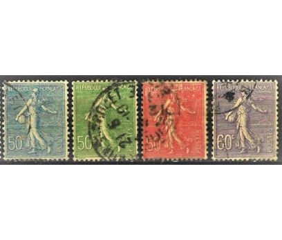 Fransız sürekli posta pulları 1903-1937 4pul 5$ ka