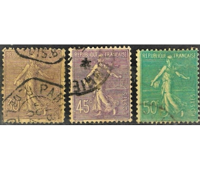 Fransız sürekli posta pulları 1903-19373pul 8$ k