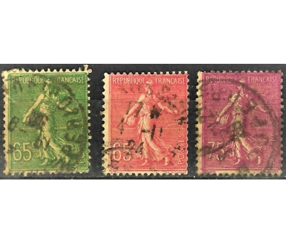 Fransız sürekli posta pulları 1903-37  3pul 5$ k