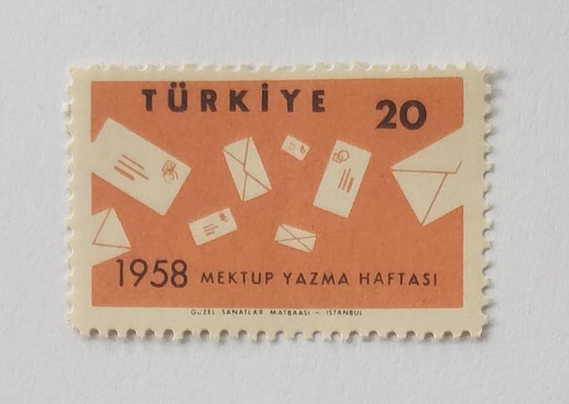 1958  MEKTUP YAZMA HAFTASI TAM SERİ (MNH) 1