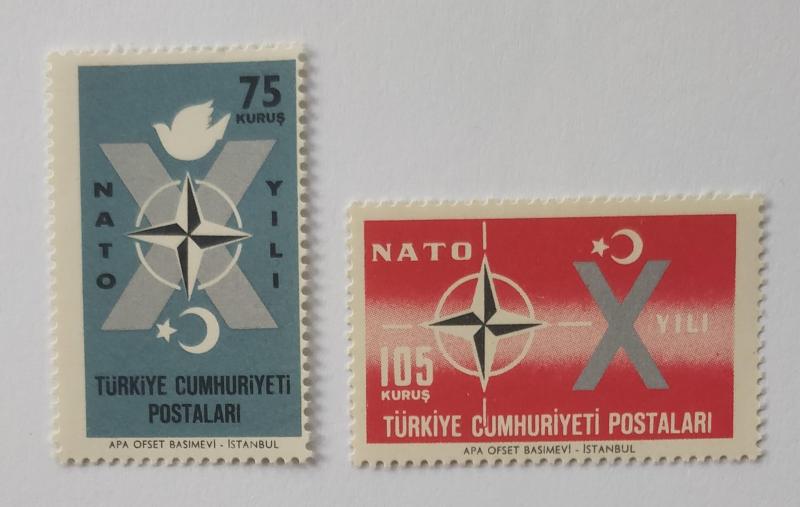 1962 NATO'YA KATILIŞIN 10. YILI TAM SERİ (MNH) 1