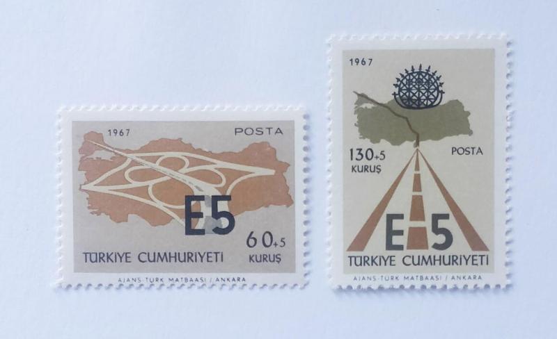 1967 E-5 KARAYOLUNUN TANITILMASI  TAM SERİ (MNH) 1