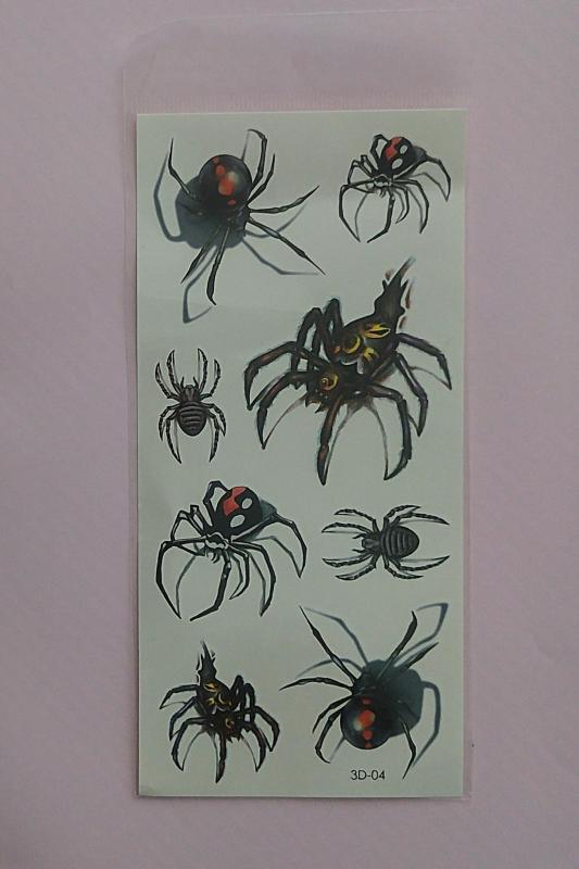 3D Geçici Dövmeleri - Örümcekler Böcekler 1