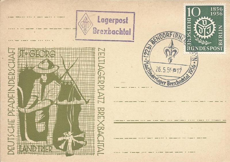 ALMANYA (BERLİN) 1956 DAMGALI POSTA KARTI 1