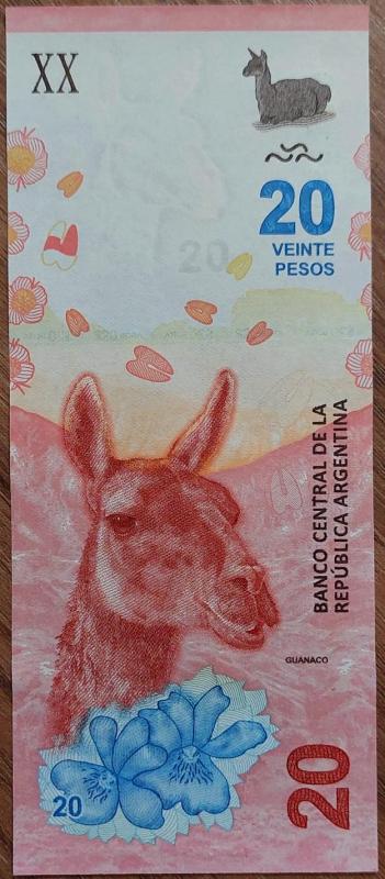 ARJANTİN 20 Pesos, (2020) ÇİL 1