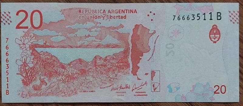 ARJANTİN 20 Pesos, (2020) ÇİL 2