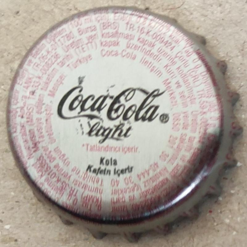 Coca Cola Light Gazoz Kapağı (Goldcap) 1