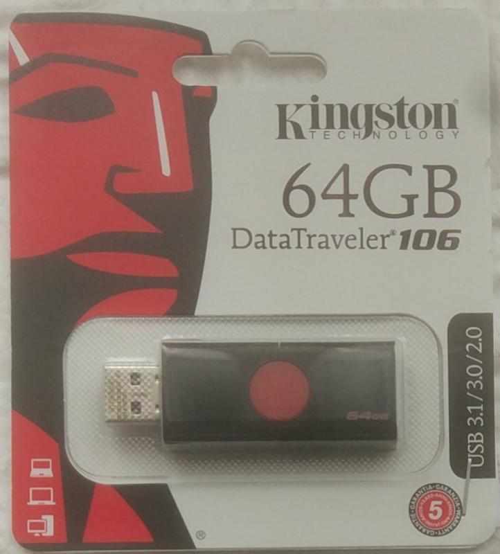 KINGSTON 64GB DataTraveler 106 USB3.1/3.0 Bellek 1