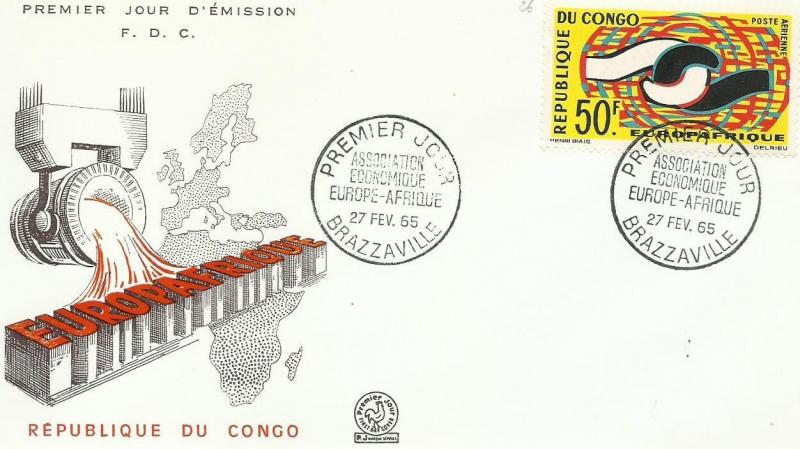 KONGO CUMHURİYETİ 1965 EUROPAFRİKA FDC 1