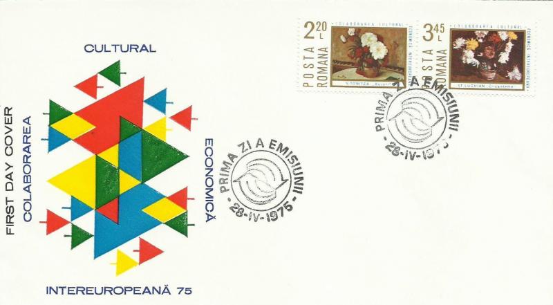 ROMANYA 1975 İNTEREUROPEANA TABLOLAR FDC 1