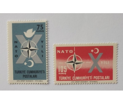 1962 NATO'YA KATILIŞIN 10. YILI TAM SERİ (MNH)