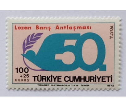 1973 LOZAN BARIŞ ANT. 50. YILI TAM SERİ (MNH)