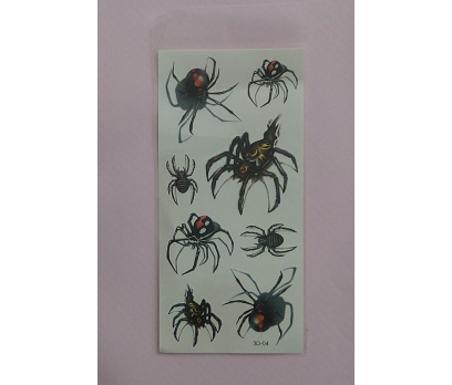 3D Geçici Dövmeleri - Örümcekler Böcekler 1 2x
