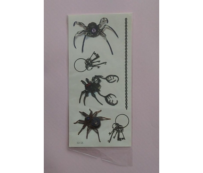 3D Geçici Dövmeleri - Örümcekler Böcekler 2 2x