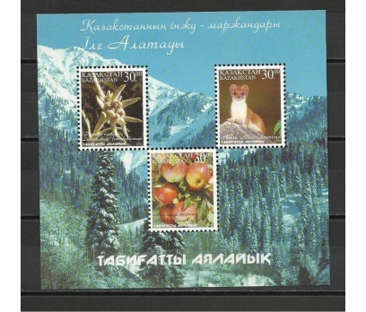 KAZAKİSTAN 2002 DAMGASIZ PEARL OF NATURE OF KAZAKİ 1 2x