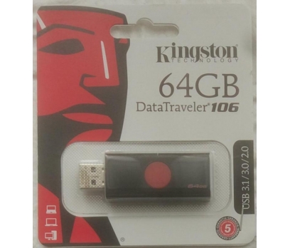 KINGSTON 64GB DataTraveler 106 USB3.1/3.0 Bellek 1 2x