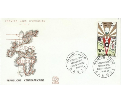 ORTA AFRİKA CUMHURİYETİ 1965 EUROPAFRİCA FDC