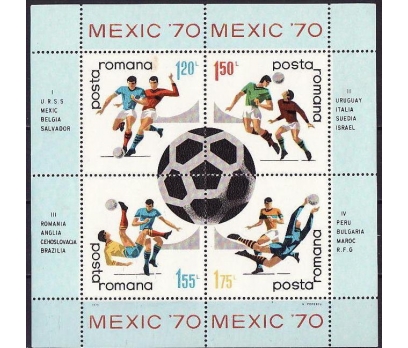 ROMANYA 1970 DAMGASIZ MEKSİKA 70 BLOKU 1 2x